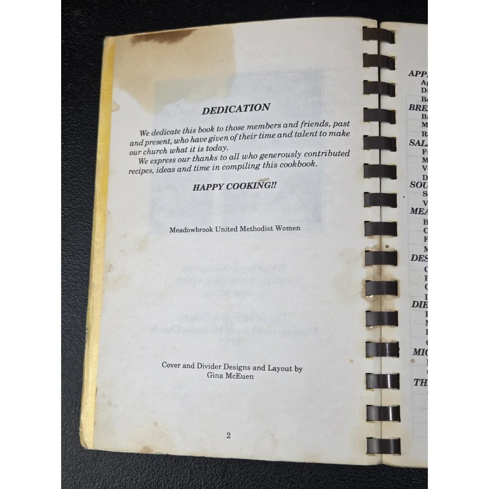 Meadowbrook United Methodist‎ Church Cookbook North Carolina ? 1990
